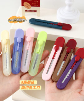 Dao rọc giấy trong suốt A0651 – dao mini jelly 11 mẫu