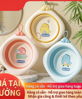 Chậu gấp gọn cho bé nhiều họa tiết dễ thương tiện lợi