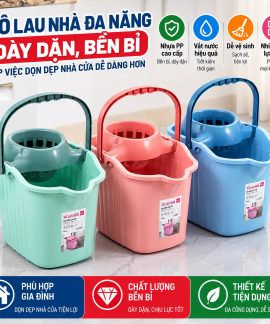 Xô vắt cây lau nhà tùy chọn giỏ vắt